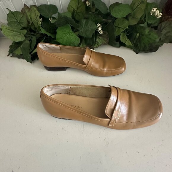 Anne Klein Womens Leather Loafers Size 8.5M Tan - Picture 6 of 10